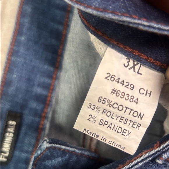NWT New Flamingals Medium Wash Cropped Ankle Stretch Jeans Size 3XL - Picture 6 of 8